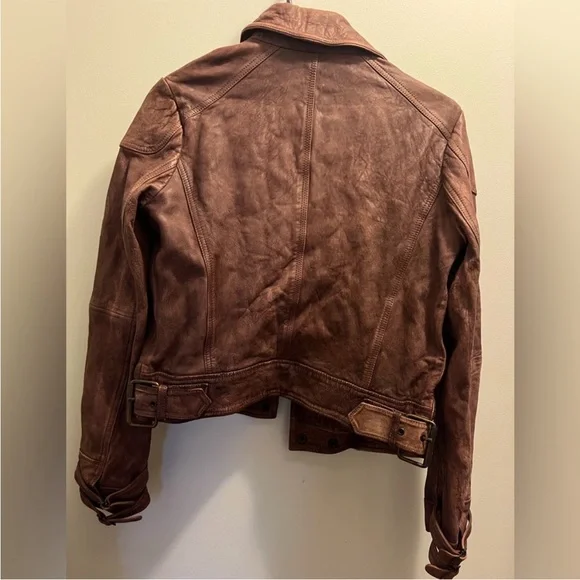 Free People Lambskin Leather Jacket Womens XS - Picture 4 of 5